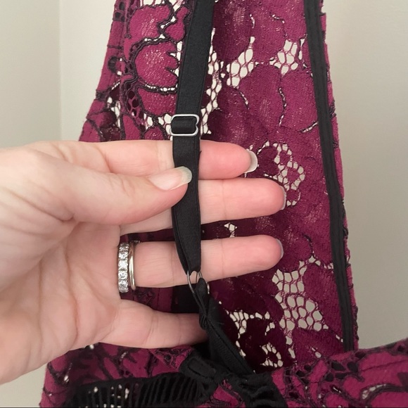 Plenty by Tracy Reese plum lace floral shift dress 4 - Picture 5 of 6